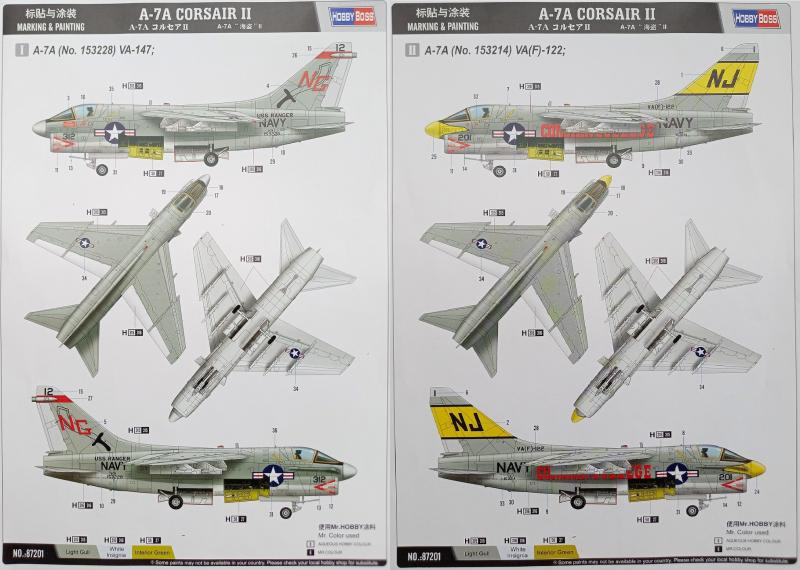 HobbyBoss 87201 A-7A Corsair II. festések