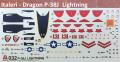 Italeri - Dragon P-38J Lightning decals