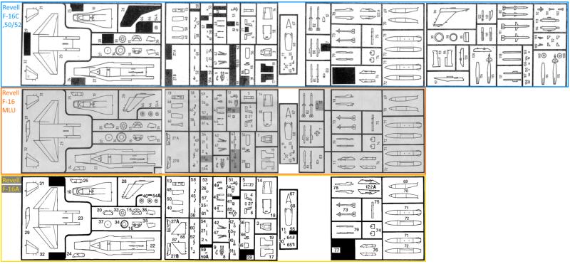 Revell F-16 keretek

Revell F-16A, F-16 MLU, F-16C alkatrészbontásai 