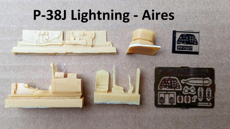 Aires 7027 P-38J Lightning Cockpit alk.