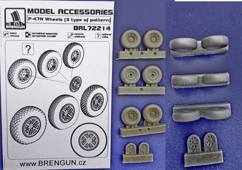 BrenGun BRL72-214 P-47N wheels