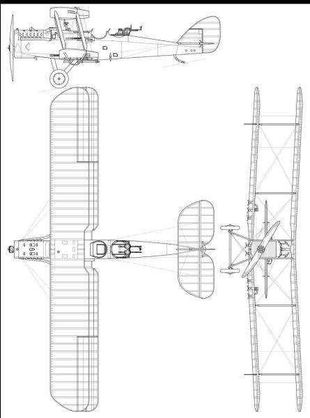 Az R-1 háromnézeti rajza