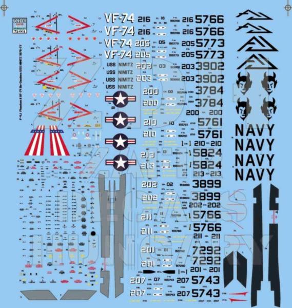 ZDH 72-001 F-4J VF-74 decal