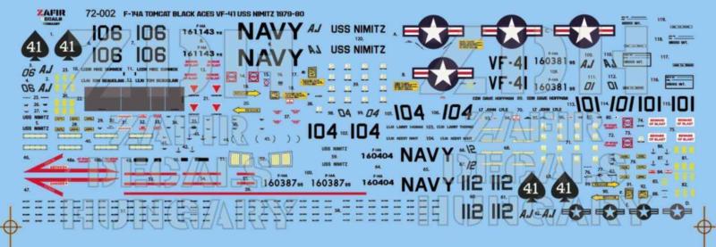 ZDH 72-002 F-14A VF-41 Black Aces decal 02