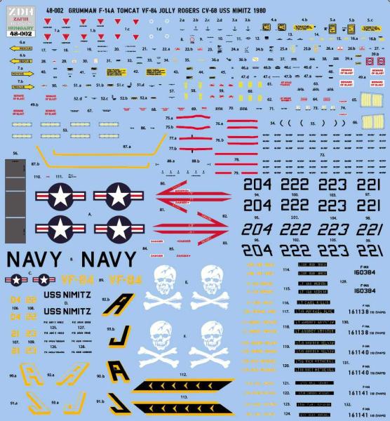 ZDH 48-002 F-14A VF-84 Jolly Rogers 1980 USS NIMITZ 2