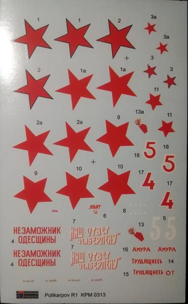 A készlethez mellékelt matricaív