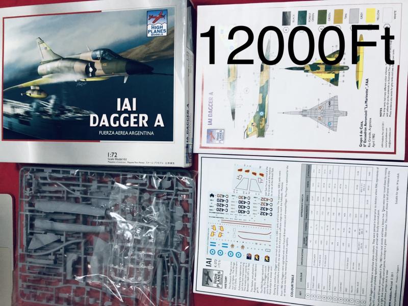1:72 HighPlanes: PJ Product IAI Dagger Argertin Las Malvinas matricákkal