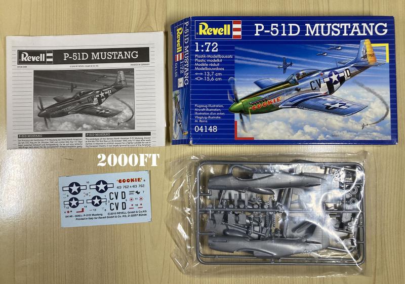 2025-01-21 North American P-51D Mustang Revell 1-72 2000Ft_