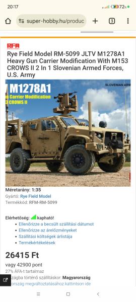 Screenshot_2025-03-13-20-17-02-379_com.android.chrome

Elado.

RFM JLTV 
Bontatlan.
Cseréltem,de sose fogom megépiteni.
Csere érdekel 1:48 repulok vagy 1:35 orosz jarmuvek.
Ár 20.000ft

csokas86@gmail.com