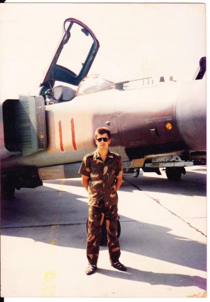 The photo was taken at Pápa in the mid-90s. Molnár was the mechanic of the plane.