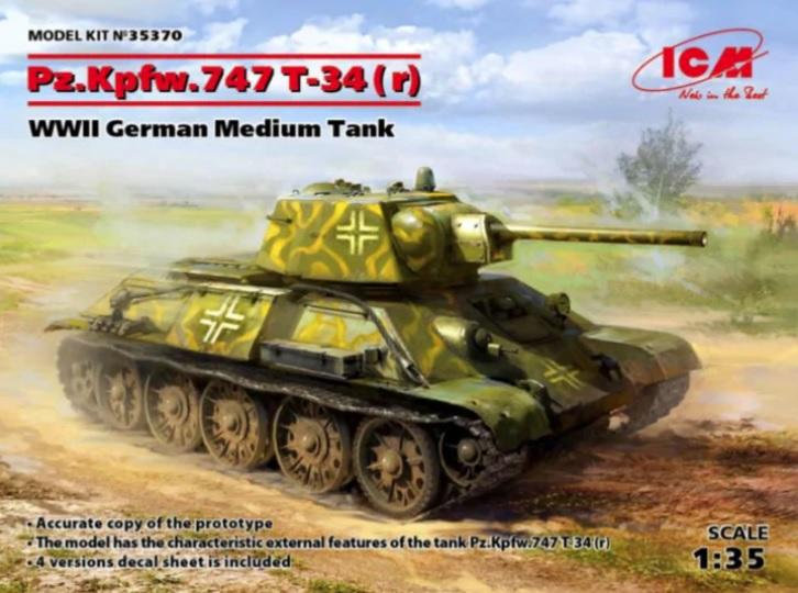 7000.- ICM 1-35 T-34-747(r), egészen minimálisan megkezdve