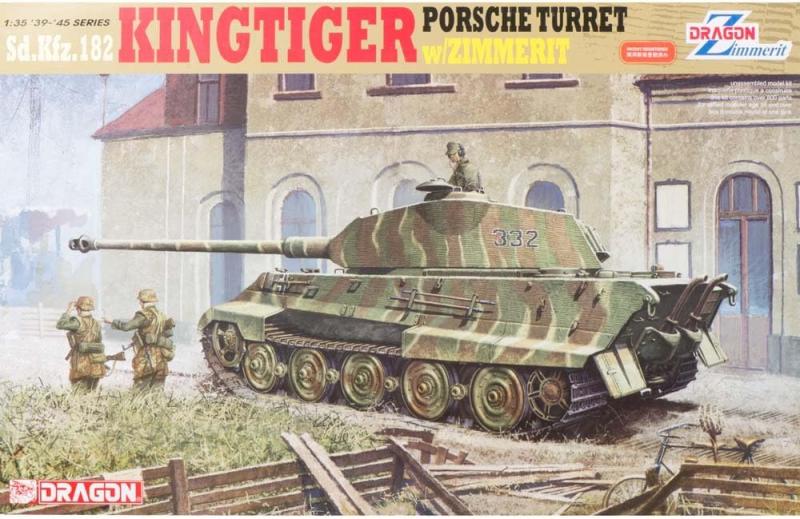 Dragon 6302 Sd.Kfz.182 Kingtiger Porsche Turret w. Zimmerit/Magic Track/  20,000.- Ft