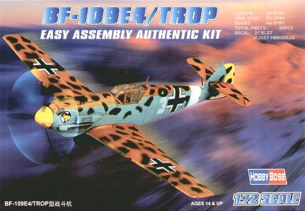 1:72 HobbyBoss 80261  80261 Bf-109E4/Trop (Easy Assembly) - 3.000 Ft