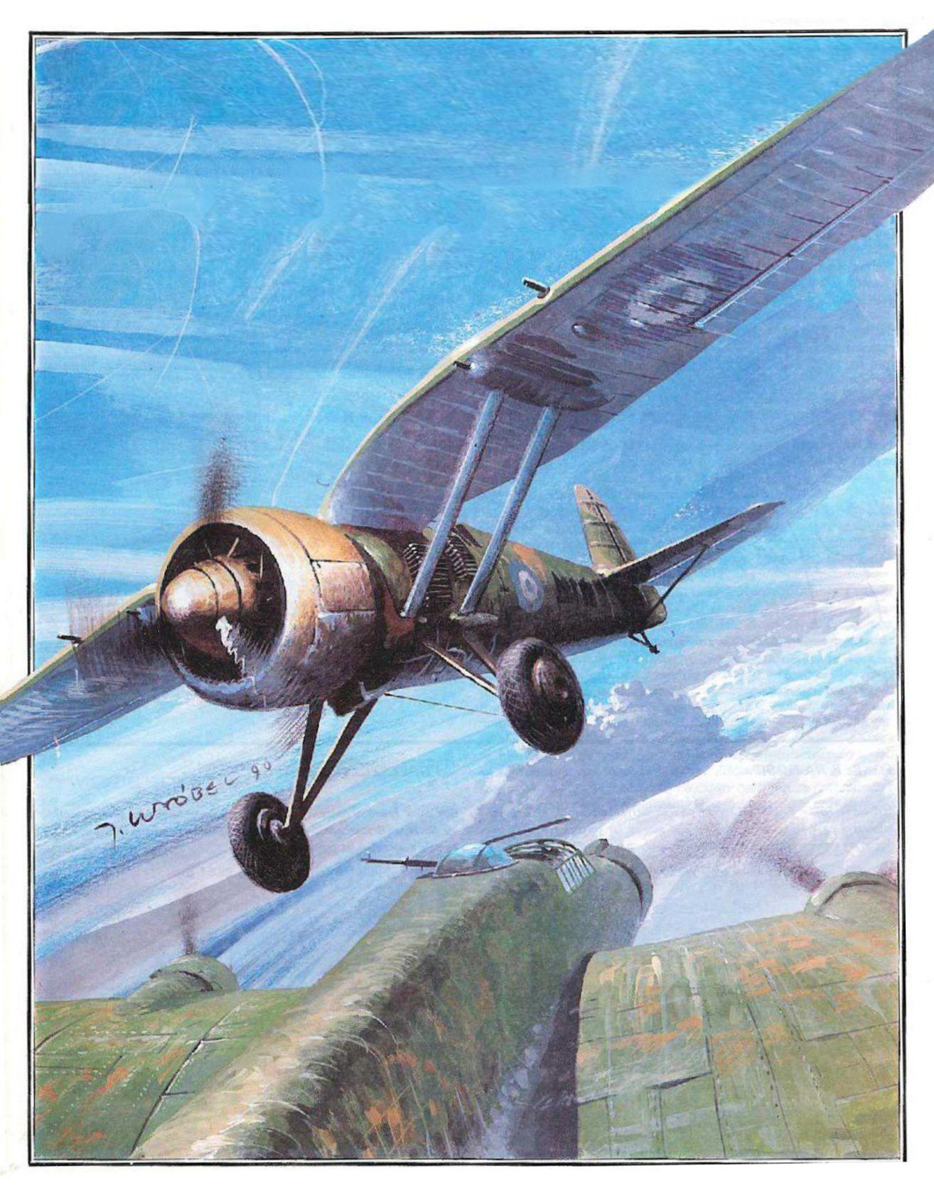 Festmény a P.24G bevetéséről