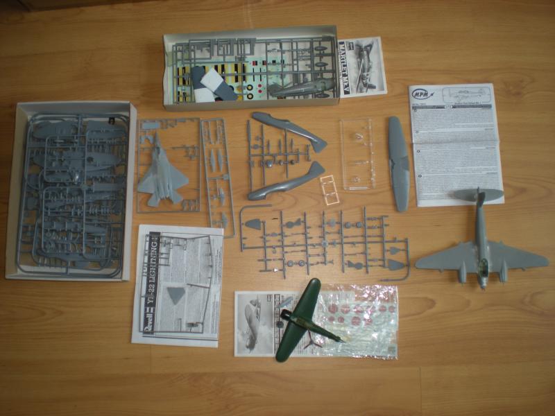1/72! és 1/144! Makettek: Revell: YF-22; MPM: Defiant Mk.I; Hasegawa: Mosquito; Martlet Mk. V; A6M Zero; Special Hobby: Seafire Mk.46!  Mind kisebb-nagyobb mértékben hiányos!  5000-