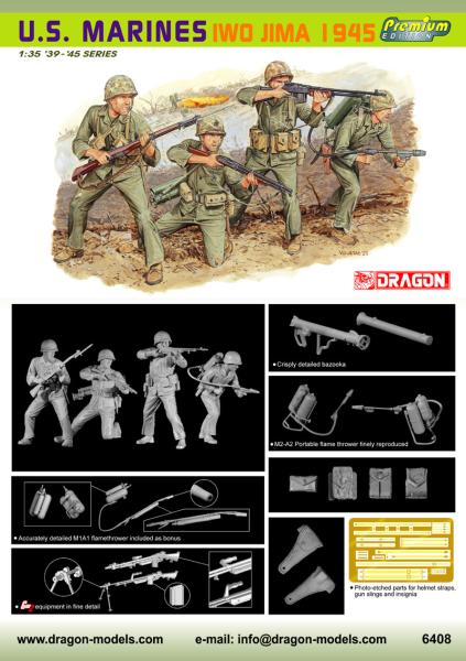 Dragon 6408 US Marines IWO JIMA 1945   4,000.- Ft
