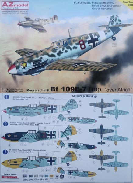 AZ 7663 ME Bf-109E-7 Trop Over Africa