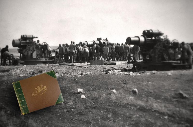 30,5cm 11.M mozsarak Hajmáskéren 1917 körül