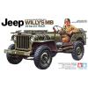2500.- Tamiya 1-35 Jeep, az alváz nagyrészt megépítve