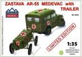 1:35 Triglav model TB 1007 - Zastava AR-55 Medevac with Trailer - 35.000 Ft