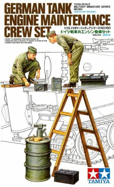 Tamiya 35180 German Tank Engine Maintenance Crew Set  2,000.- Ft