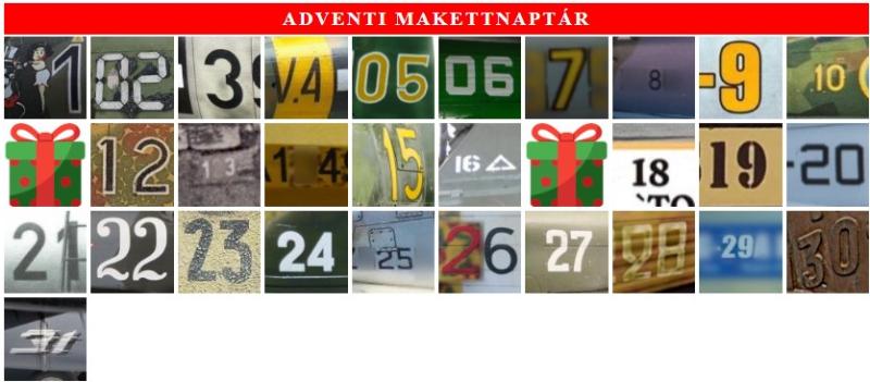 Adventi makettnaptár 2025