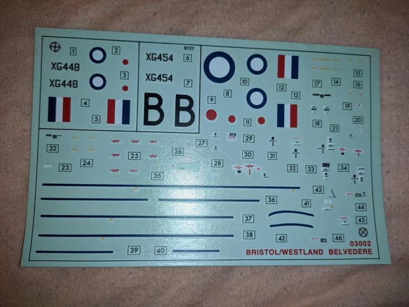 Airfix Bristol/Westland Belvedere 400 Ft