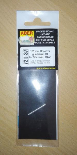 1:72 Aber 72L37 - U.S. 105mm Howitzer M4 tank Barrel for Sherman M4A3 - 1.500 Ft