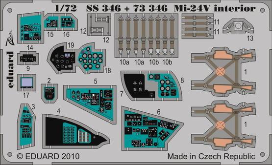 Eduard SS346 Mi-24V Hind interior S.A.
