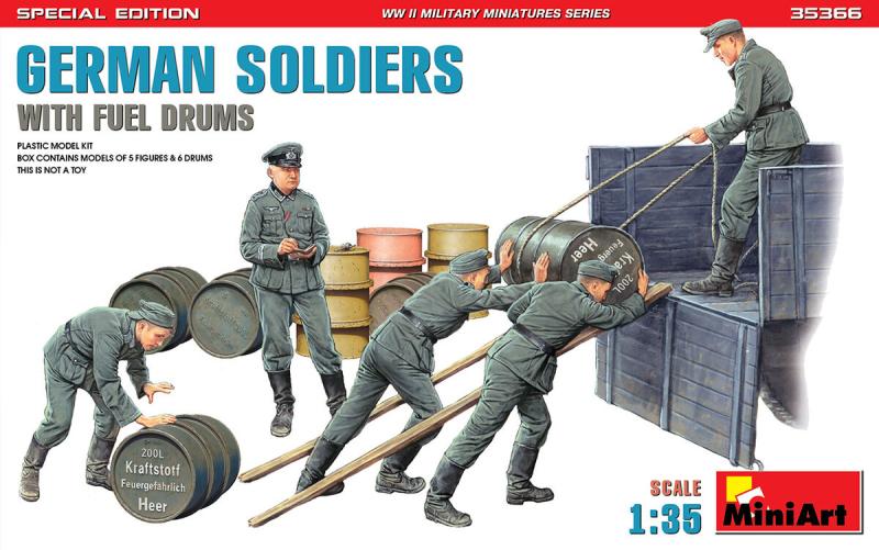 MiniArt 35366 German Soldiers With Fuel Drums - Special Edition  2,000.- Ft