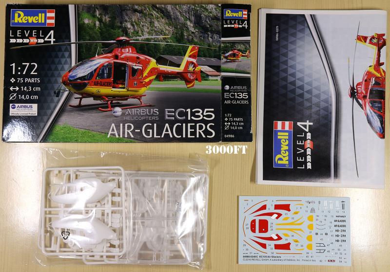 2025-12-14 EC135 Air-Glaciers Revell 1-72 3000Ft_