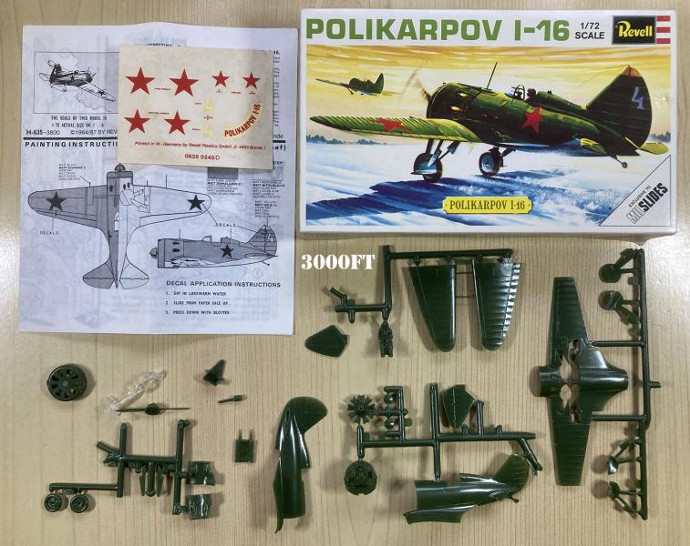 2025-12-14 Polikarpov I-16 Rata Revell 1÷72 3000Ft_