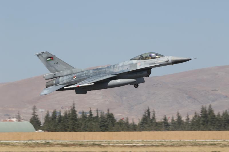 Jordán F-16 az Anatolian Eagle hadgyakorlaton 2025-ben