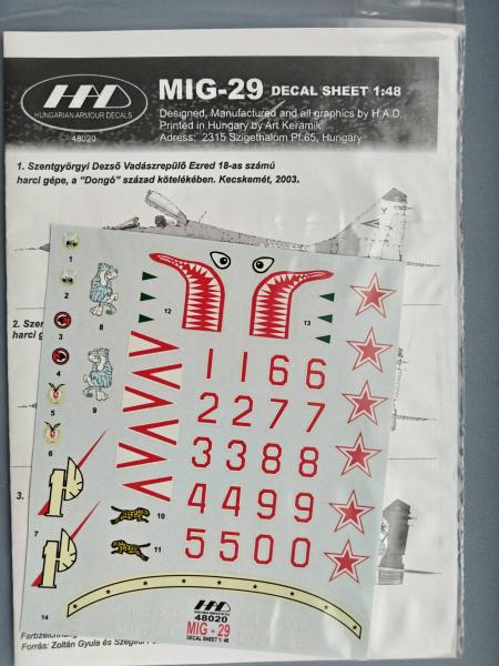 #ÚJ-Matrica_MiG-29_HAD_1-48_4500Ft