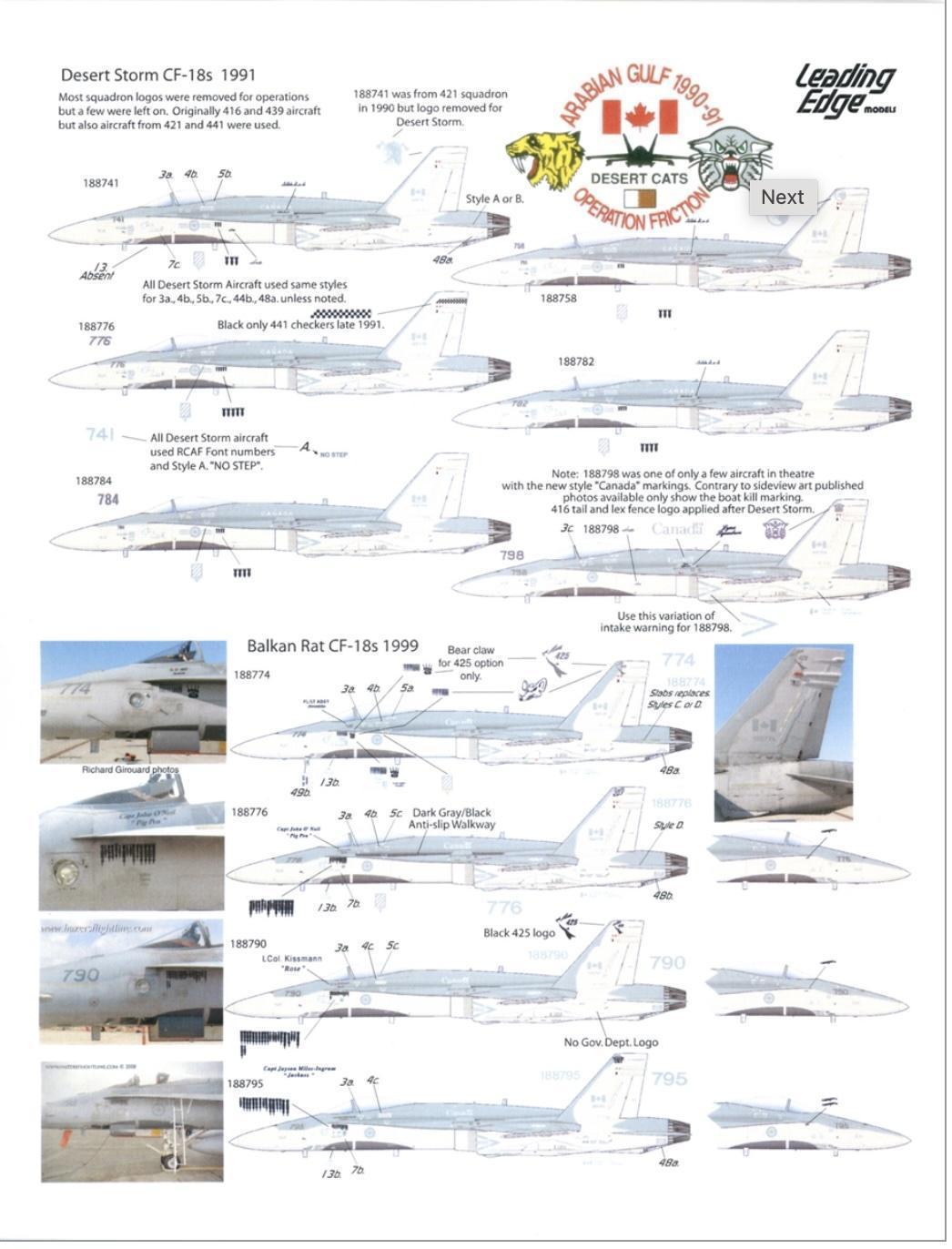A Leading Edge 72.87 számú matricaszetje