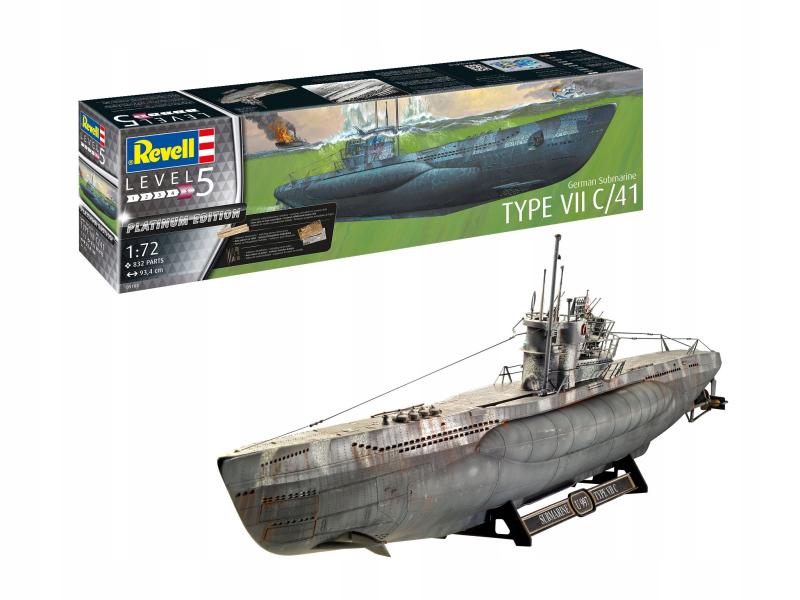 Revell-05163-Niemiecki-U-boot-Type-VII-C-41-model-okretu-podwodnego-1-72