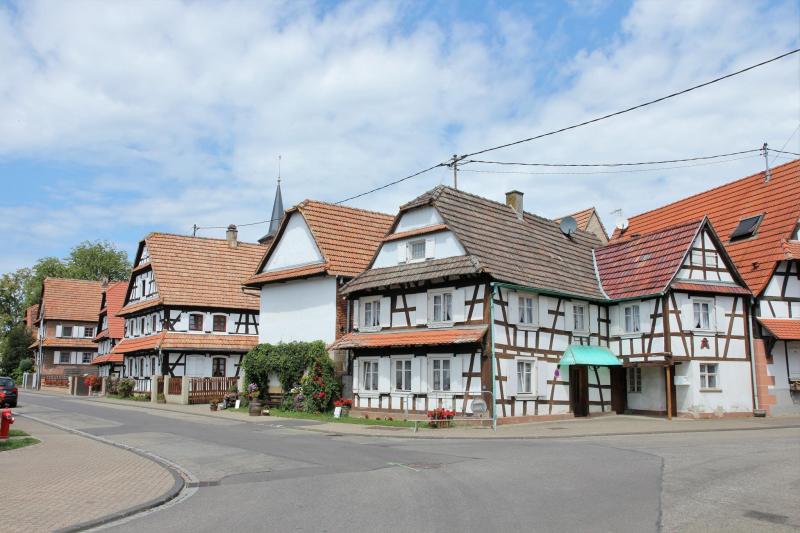 Hunspach, tipikus elszászi házakkal