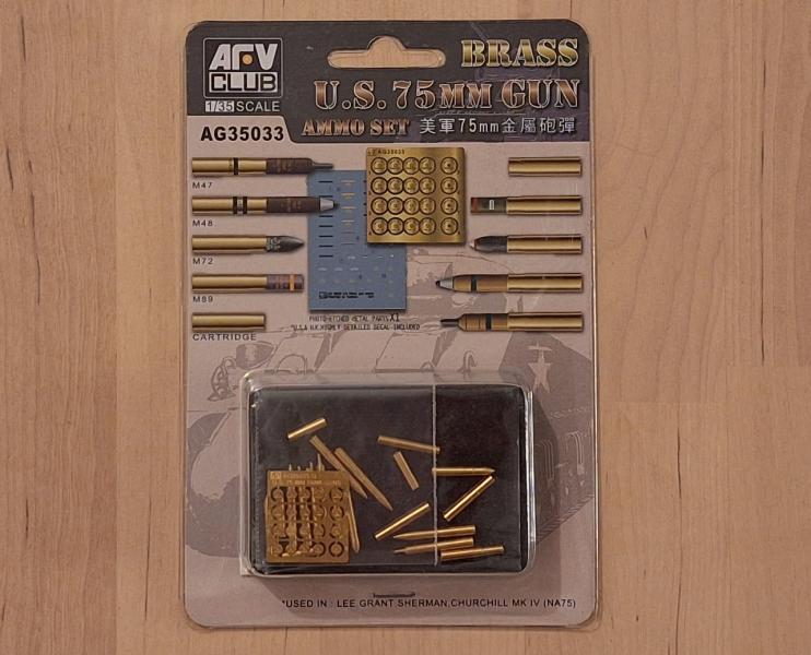 AFV Club US 75mm réz lőszer