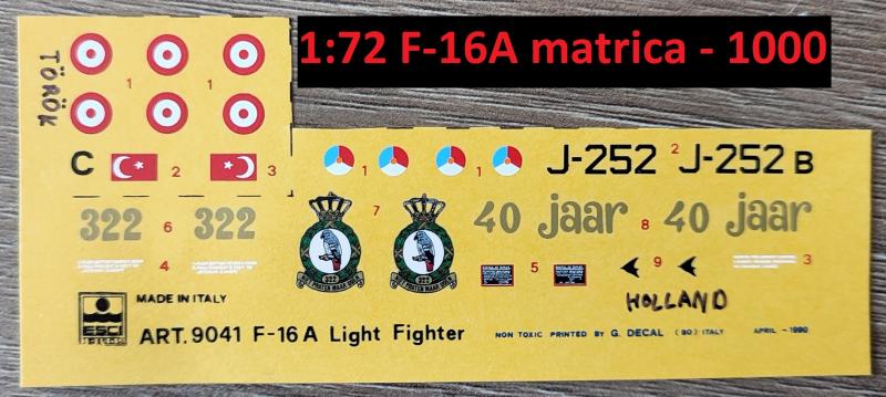 72 - F-16 MATRICA