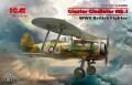 ICM 32040 Gloster Gladiator Mk I 15,000.- Ft + QB 32 261 Gloster Gladiator - Air Intakes  + QB 32 260 Gloster Gladiator - Exhaust  + QB 32 257 Gloster Gladiator - Gun Barrels  + Eduard 33250 Gladiator Mk.I  + Eduard 33251 Gladiator Mk. I seatbelts STEEL