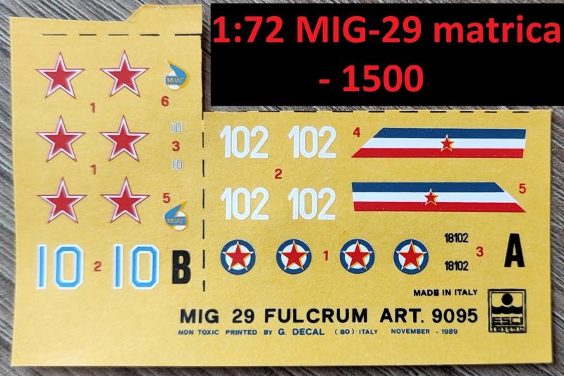 72 - MIG-29 MATRICA
